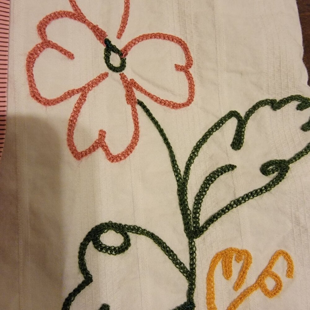 Dunst Embroidered Button Down Tee Womens S Vintage Floral Boho Retro Fresh - Picture 4 of 8
